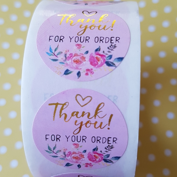 500 pcs Thank You For Your Order Stickers 1" - Picture 4 of 4